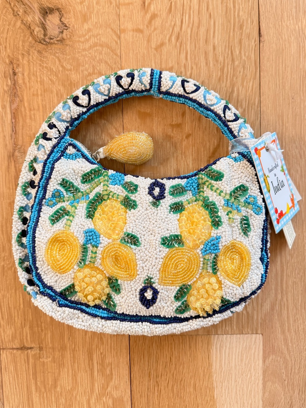 🍋 NWT TikTok Viral Beaded Bag Lemon | Made In India